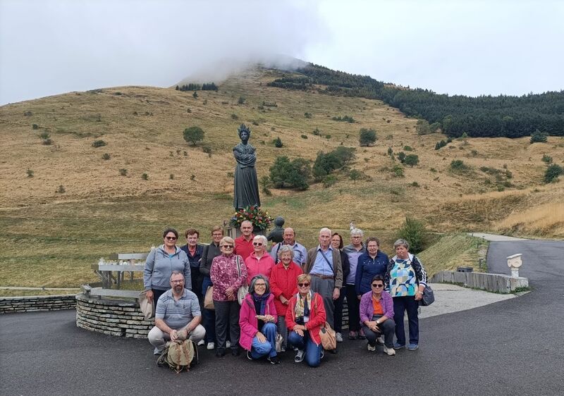 Foto di gruppo in viaggio