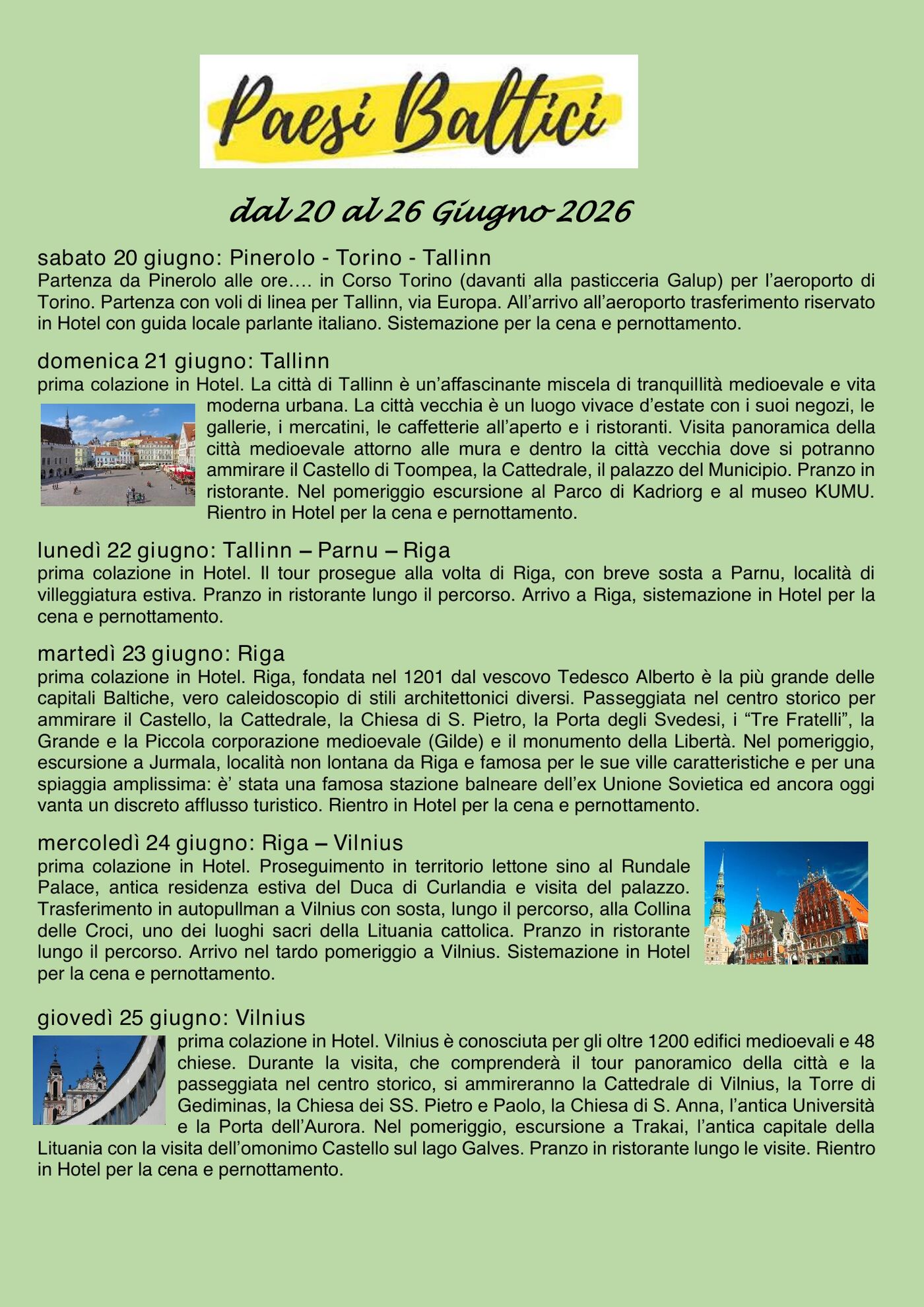 Programma Paesi Baltici, pagina 1