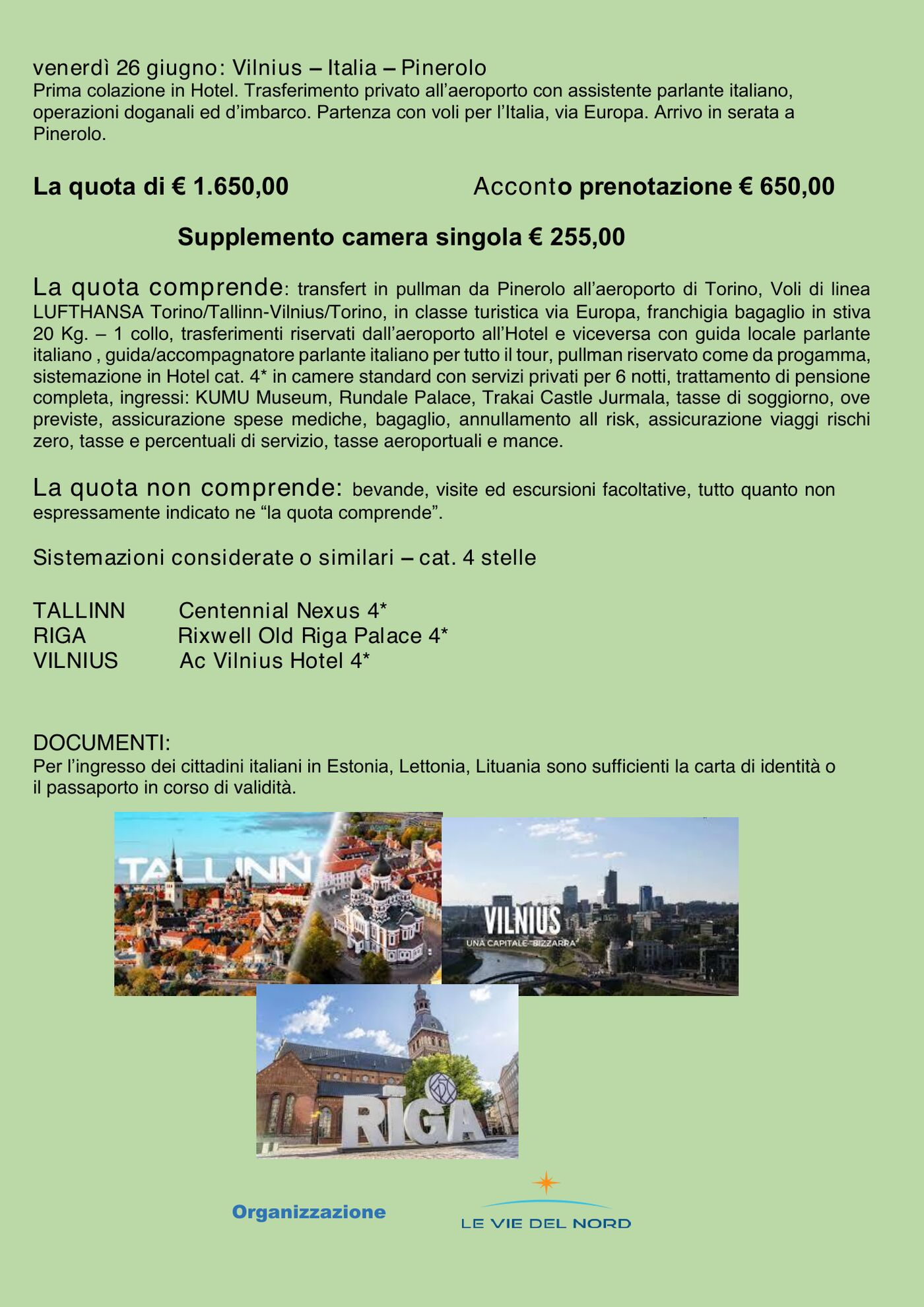 Programma Paesi Baltici, pagina 2